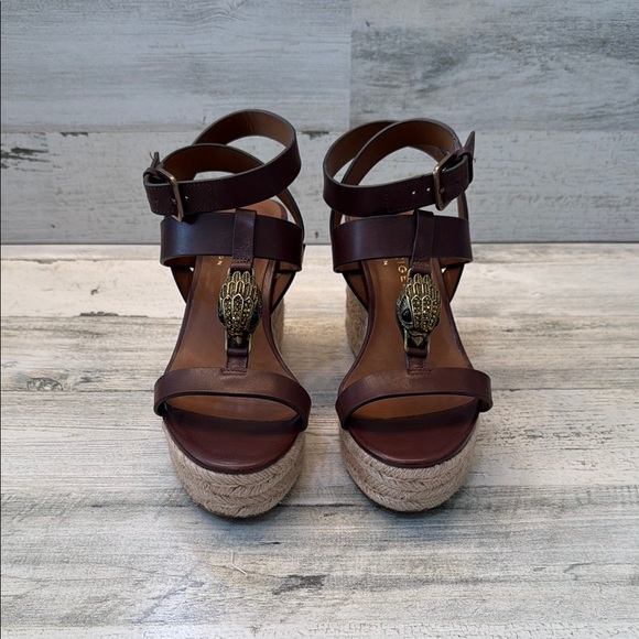 Kurt Geiger Brown Leather Sandals - Picture 1 of 5
